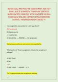 BMTCN EXAM AND PRACTICE EXAM NEWEST 2026 TEST &NewLine;BANK&vert; BLOOD & MARROW TRANSPLANT CERTIFIED &NewLine;NURSE &lpar;BMTCN&rpar; EXAM PREP WITH COMPLETE 550 REAL &NewLine;EXAM QUESTIONS AND CORRECT DETAILED ANSWERS &NewLine;&lpar;VERIFIED ANSWERS&rpar; ALREADY GRADED A&plus;