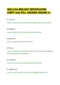 WGU C190 BIOLOGY CERTIFICATION&NewLine;SCRIPT 2026 FULL ANSWERS GRADED A&plus;
