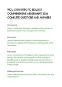 WGU C190 INTRO TO BIOLOGY&NewLine;COMPREHENSIVE ASSESSMENT 2026&NewLine;COMPLETE QUESTIONS AND ANSWERS