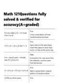 Math 121 &vert; Questions fully solved & verified for accuracy&lpar;A&plus;graded&rpar;