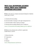 WGU C201 BUSINESS ACUMEN&NewLine;FINAL PREP 2026 VERIFIED&NewLine;ANSWERS INCLUDED