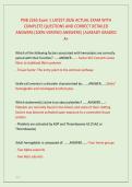 PNB 2265 Exam 1 LATEST 2026 ACTUAL EXAM WITH &NewLine;COMPLETE QUESTIONS AND CORRECT DETAILED &NewLine;ANSWERS &lpar;100&percnt; VERIFIED ANSWERS&rpar; &vert;ALREADY GRADED &NewLine;A&plus;