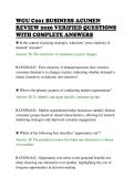WGU C201 BUSINESS ACUMEN&NewLine;REVIEW 2026 VERIFIED QUESTIONS&NewLine;WITH COMPLETE ANSWERS