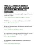 WGU C201 BUSINESS ACUMEN&NewLine;STUDY MATERIAL 2026 TESTED&NewLine;QUESTIONS AND ACCURATE&NewLine;SOLUTIONS