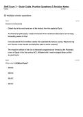 AMS Exam 3 &ndash; Study Guide&comma; Practice Questions & Revision Notes