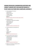HUMAN PHYSIOLOGY EXAMINATION QUESTIONS AND &NewLine;CORRECT ANSWER WITH EXPLANATION GRADED A&plus; &NewLine;STUDY GUIDE