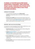 FLORIDA LP MASTER QUALIFIER EXAM QUESTIONS & ANSWERS &vert; 2026 UPDATED STUDY GUIDE &vert; VERIFIED SOLUTIONS WITH DETAILED EXPLANATIONS & HIGH PASS SUCCESS MATERIAL