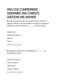WGU C233 COMPREHENSIVE&NewLine;ASSESSMENT 2026 COMPLETE&NewLine;QUESTIONS AND ANSWERS