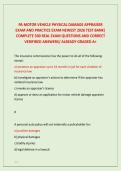 PA MOTOR VEHICLE PHYSICAL DAMAGE APPRAISER &NewLine;EXAM AND PRACTICE EXAM NEWEST 2026 TEST BANK&vert; &NewLine;COMPLETE 500 REAL EXAM QUESTIONS AND CORRECT &NewLine;VERIFIRED ANSWERS&sol; ALREADY GRADED A&plus;