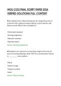 WGU C233 FINAL SCRIPT PAPER 2026&NewLine;VERIFIED SOLUTIONS FULL CONTENT