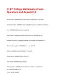 CLEP College Mathematics Exam Questions and Answers