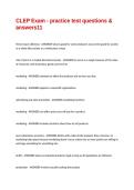 CLEP Exam - practice test questions & answers