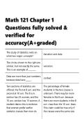 Math 121 Chapter 1 Questions fully solved & verified for accuracy&lpar;A&plus;graded&rpar;&period;