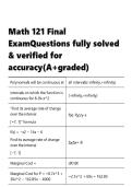 Math 121 Final ExamQuestions fully solved & verified for accuracy&lpar;A&plus;graded&rpar;&period;