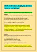 CNOR Practice Exam Prep by CCI Questions &NewLine;With Correct &vert; 2026&sol;27