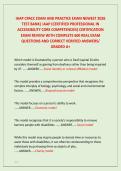 IAAP CPACC EXAM AND PRACTICE EXAM NEWEST 2026 &NewLine;TEST BANK&vert; IAAP &lpar;CERTIFIED PROFESSIONAL IN &NewLine;ACCESSIBILITY CORE COMPETENCIES&rpar; CERTIFICATION &NewLine;EXAM REVIEW WITH COMPLETE 600 REAL EXAM &NewLine;QUESTIONS AND CORRECT VERIFIED ANSWERS&sol; &NewLine;GRADED A&plus; 