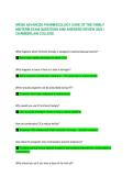 NR566 ADVANCED PHARMACOLOGY CARE OF THE FAMILY MIDTERM EXAM QUESTIONS AND ANSWERS REVIEW 2026 &vert; CHAMBERLAIN COLLEGE