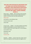 IAAP CPACC EXAM AND PRACTICE EXAM NEWEST 2026 &NewLine;TEST BANK&vert; IAAP &lpar;CERTIFIED PROFESSIONAL IN &NewLine;ACCESSIBILITY CORE COMPETENCIES&rpar; CERTIFICATION &NewLine;EXAM REVIEW WITH COMPLETE 600 REAL EXAM &NewLine;QUESTIONS AND CORRECT VERIFIED ANSWERS&sol; &NewLine;GRADED A&plus; 
