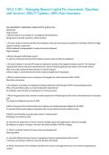 WGU C202 &ndash; Managing Human Capital Pre-Assessment &vert; Questions and Answers &vert; 2026&sol;27 Updates &vert; 100&percnt; Pass Guarantee&NewLine;&NewLine;