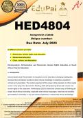HED4804 Assignment 3 &lpar;COMPLETE ANSWERS&rpar; 2026 - DUE July 2026