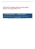 NURS 5433 NP Certification Clinical Notes with Complete Solutions &vert; Latest Update 2026&sol;27 &vert; UTA