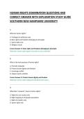 HUMAN RIGHTS EXAMINATION QUESTIONS AND &NewLine;CORRECT ANSWER WITH EXPLANATION STUDY GUIDE