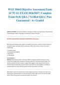 WGU D664 Objective Assessment Exam ACTUAL EXAM 2026&sol;2027 &vert; Complete Exam-Style Q&A &vert; Verified Q&A &vert; Pass Guaranteed - A&plus; Graded
