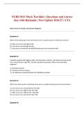 NURS 5433 Mock Test Quiz &vert; Questions and Answer Key with Rationale &vert; New Update 2026&sol;27 &vert; UTA