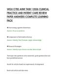 WGU C783 AHN1 TASK 1 2026 CLINICAL&NewLine;PRACTICE AND PATIENT CARE REVIEW&NewLine;PAPER ANSWERS COMPLETE LEARNING&NewLine;PACK