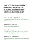 WGU C783 AHN1 TASK 1 2026 HEALTH&NewLine;ASSESSMENT AND DIAGNOSTIC&NewLine;REASONING MODULE QUESTIONS&NewLine;SOLUTIONS STRUCTURED SCRIPT