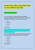 DUNPHY FINAL CLINICAL EXAM 2026&sol;27 NURS &NewLine;671 WITH COMPLETE SOLUTIONS