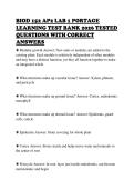 BIOD 152 AP2 LAB 1 PORTAGE &NewLine;LEARNING TEST BANK 2026 TESTED &NewLine;QUESTIONS WITH CORRECT &NewLine;ANSWERS 