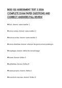 BIOD 152 ASSESSMENT TEST 3 2026 &NewLine;COMPLETE EXAM PAPER QUESTIONS AND &NewLine;CORRECT ANSWERS FULL REVIEW