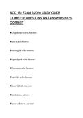 BIOD 152 EXAM 3 2026 STUDY GUIDE &NewLine;COMPLETE QUESTIONS AND ANSWERS 100&percnt; &NewLine;CORRECT