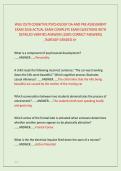 WGU D570 COGNITIVE PSYCHOLOGY OA AND PRE ASSESSMENT &NewLine;EXAM 2026 ACTUAL EXAM COMPLETE EXAM QUESTIONS WITH &NewLine;DETAILED VERIFIED ANSWERS &lpar;100&percnt; CORRECT ANSWERS&rpar; &NewLine;&sol;ALREADY GRADED A&plus;