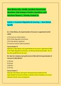 New Mexico Life&comma; Health&comma; Accident Actual Exam &NewLine;Questions And Answers Practice Questions with &NewLine;Solutions Newest &vert; Already Graded A&plus; 