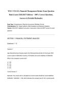 WGU C214 OA Financial Management Retake Exam Question Bank &lpar;Latest 2026&sol;2027 Edition&rpar; &ndash; 100&percnt; Correct Questions&comma; Answers & Detailed Rationales
