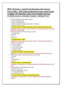 DHN 101 Exam 1 Actual Exam Questions and Answers &NewLine;Newest 2025 &ndash; 2026 Updated Questions From Actual Exams &NewLine;Complete 150 Questions And Correct Detailed Answers &NewLine;&lpar;Verified Answers&rpar; &vert;Already Graded A&plus;&vert;&vert;Brand New&excl;&excl; 