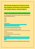 NSC Defensive Driving Course Final Exam Actual &NewLine;Exam Questions And Answers Practice Questions &NewLine;with Solutions Newest &vert; Already Graded A&plus; 