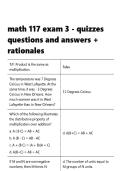 math 117 exam 3 2026 - quizzes questions and answers &plus; rationales&period;