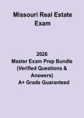 Missouri Real Estate Exam&colon; Complete Study Guide&comma; Revision Notes & Practice Questions PDF