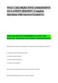 WGU C182 OBJECTIVE ASSESSMENT &NewLine;OA LATEST 2026&sol;2027 &vert; Complete &NewLine;Questions with Answers Graded A&plus;