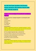 Soc 201 Final Exam Questions And Answers &NewLine;Practice Questions with Solutions Newest 2026 &NewLine;2027 &vert; Already Graded A&plus; 