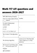 Math 117 LE1 questions and answers 2026-2027