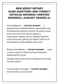 New Jersey Notary Public Exam Questions & Verified Answers &vert; 2026 Study Guide&NewLine;&NewLine;