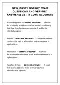 New Jersey Notary Exam Questions & Verified Answers &vert; 100&percnt; Accurate Study Guide&NewLine;&NewLine;