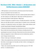 Bio-Chem C785 Module 1 &ndash; Western Governors University &lpar;WGU&rpar; &ndash; 2026&sol;2027 All Questions and Verified Answers Study Guide