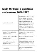Math 117 - Test 1 questions and answers &plus; rationales