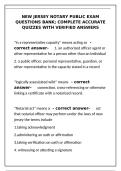 New Jersey Notary Public Exam Questions Bank &vert; Complete Quiz Bank with Verified Answers&NewLine;&NewLine;
