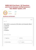 NURS 5433 Final Exam &vert; 167 Questions and Correct Answers &lpar;verified answers&rpar; &vert; New 2026&sol;27 Update &vert; UTA